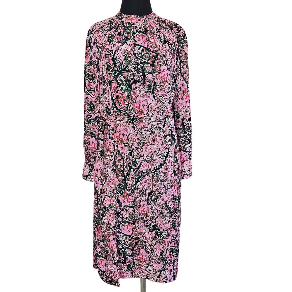 H&M Multicolor Floral Backless Front Slits  Midi Dress 8 - Picture 2 of 8
